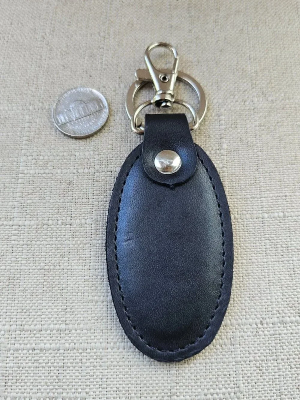 Handmade Keys Holder Black Genuine Leather keychain Keyring Handmade